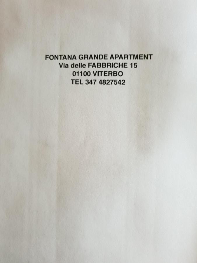 Fontana Grande Apartment فِتيربو المظهر الخارجي الصورة